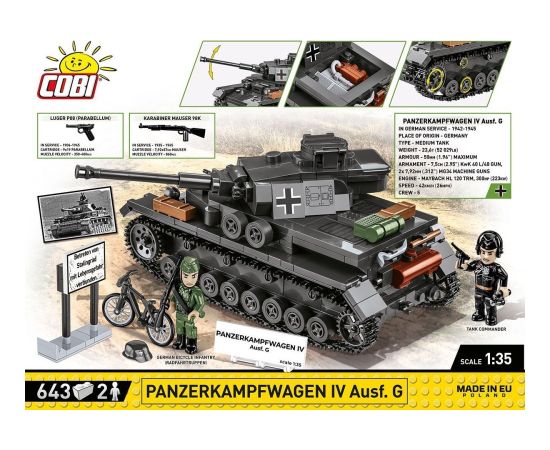 Klocki Panzerkampfwagen IV Ausf. G 643 klocków Cobi Klocki