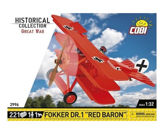 Klocki Fokker DR.1 Czerwony Baron 221 klocków Cobi Klocki