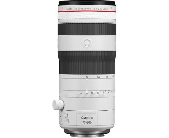 Canon RF 70-200 mm f/2.8 L IS USM Z telefoto tālummaiņas objektīvs, balts