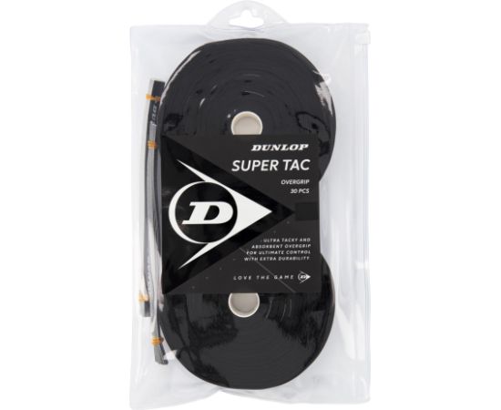 Tennis racket overgrip DUNLOP SUPER TAC 30pcs. reel black