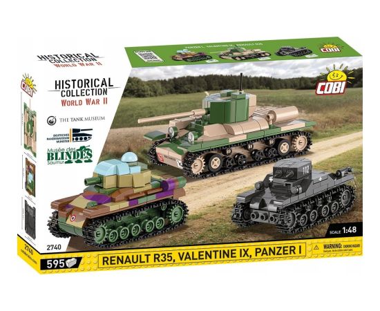 Cobi Klocki Renault R35 - Valentine IX - Panzer I