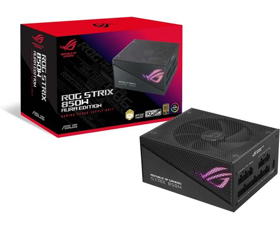 Power Supply|ASUS|850 Watts|Efficiency 80 PLUS GOLD|PFC Active|ROG-STRIX-850G-AURA-GAM