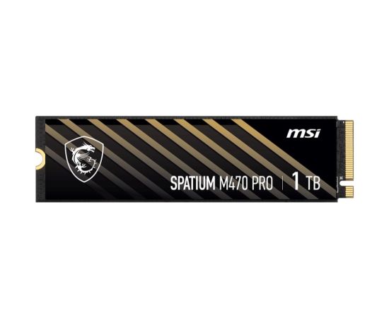 SSD MSI SPATIUM M470 PRO 1TB M.2 PCIe Gen4 NVMe 3D NAND Write speed 4500 MBytes/sec Read speed 6000 MBytes/sec 2.15mm TBW 320 TB MTBF 150000 hours S78-440L0J0-P83