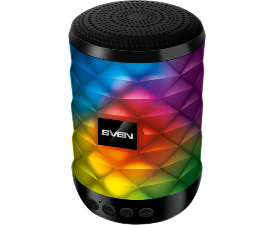 Speaker SVEN PS-55, black (5W, TWS, Bluetooth, FM, USB, microSD, 600mA*h)