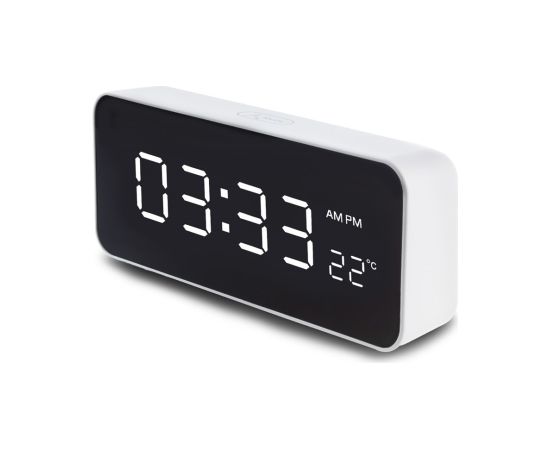 GreenBlue GB397 Digital LED Alarm Clock with Temperature Easy to Read Display Thermometer USB-C Snooze Countdown