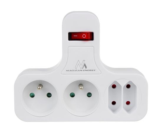 Maclean Energy MCE224 quad socket with switch and stabilizing foot.