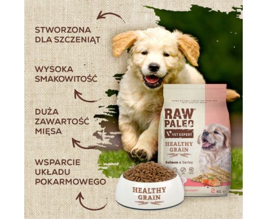 VET EXPERT Raw Paleo Healthy Grain Puppy Salmon and barley - dry dog ​​food - 2 kg