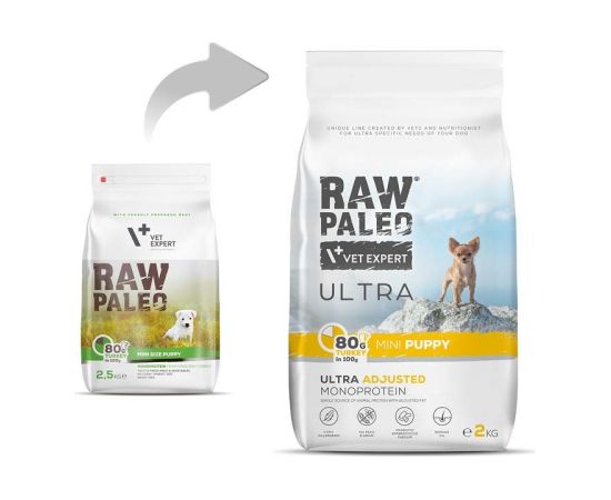 RAW PALEO Ultra Mini Puppy Turkey - dry food for puppies - 2 kg