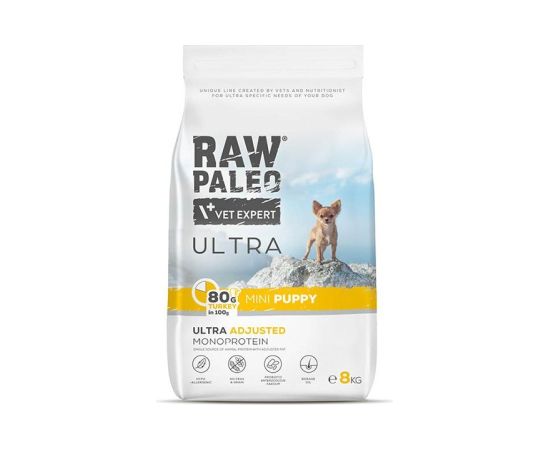 RAW PALEO Ultra Mini Puppy Turkey - dry food for puppies - 8 kg