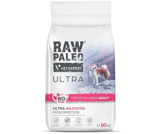 RAW PALEO Ultra Pork Medium & Large Adult - dry dog food - 10kg