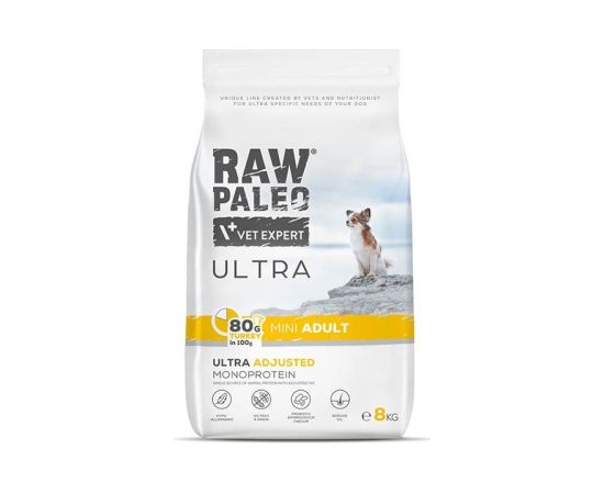 RAW PALEO Ultra Mini Adult Turkey - dry dog ​​food - 8 kg