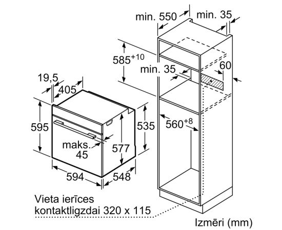 Bosch HRG978NB1 Iebūvējama cepeškrāsns ar papildu tvaika funkciju