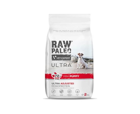 RAW PALEO Ultra Mini Puppy Beef - dry food for puppies of small breeds - 2 kg