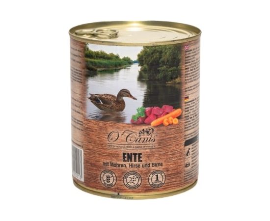 O'CANIS canned dog food- wet food- duck, millet and carrots -  800 g