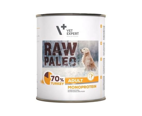 RAW PALEO Adult Monoprotein Turkey - wet dog food - 800 g