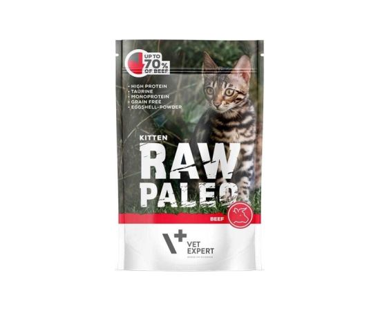 RAW PALEO Kitten Cat Beef - wet food for kittens - 100 g