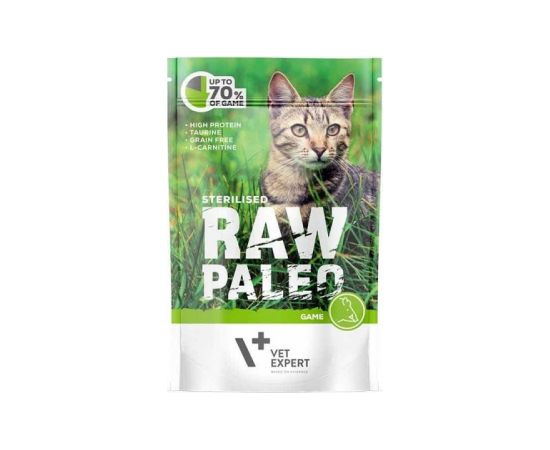 RAW PALEO Adult Cat Sterilised Game - wet cat food - 100 g