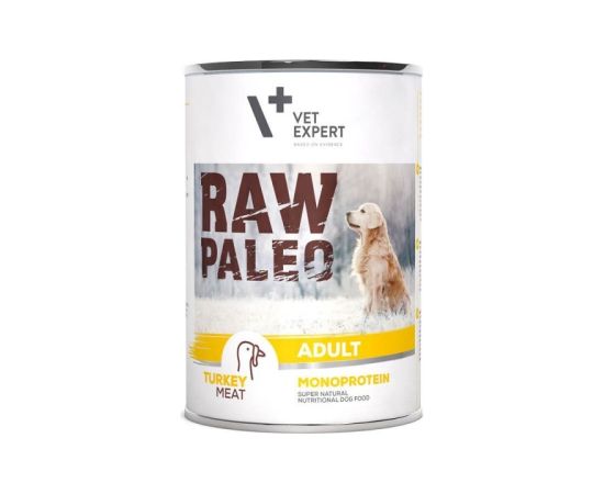 RAW PALEO Adult Monoprotein Turkey - wet dog food - 400 g