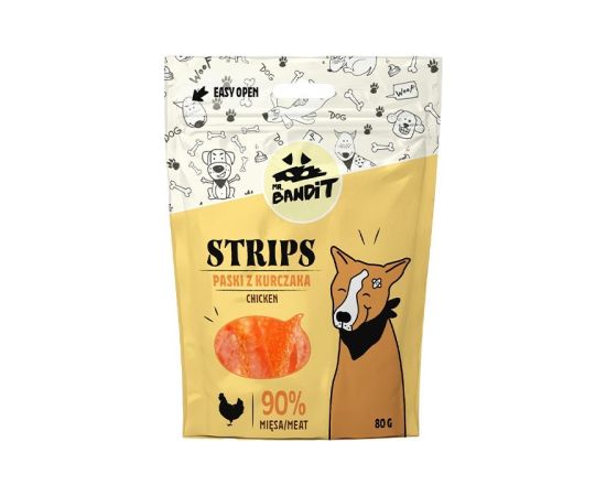 MR. BANDIT STRIPS Chicken strips - dog treat - 80 g