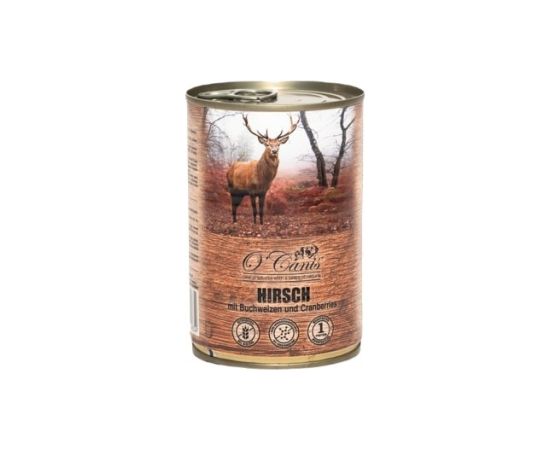 O'CANIS canned dog food- wet food- deer with buckwheat - 400 g