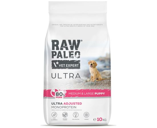 RAW PALEO Ultra Pork Medium & Large Puppy - dry dog food - 10kg