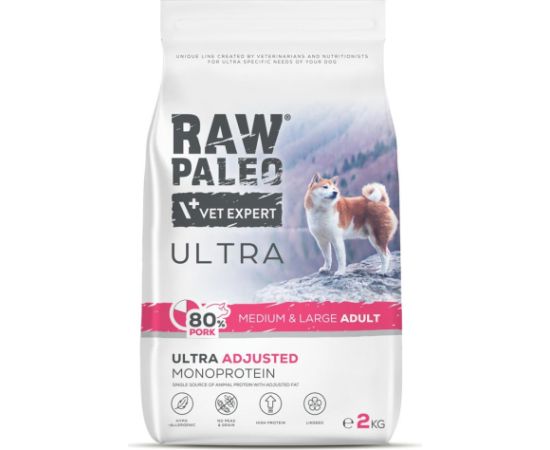 RAW PALEO Ultra Pork Medium & Large Adult - dry dog food - 2kg