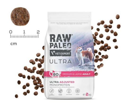 RAW PALEO Ultra Pork Medium & Large Adult - dry dog food - 2kg