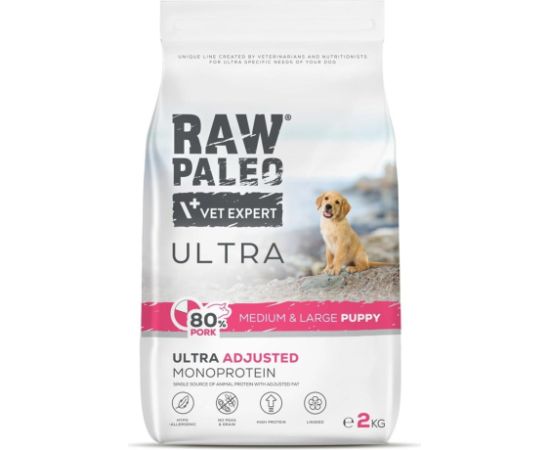 RAW PALEO Ultra Pork Medium & Large Puppy - dry dog food - 2kg