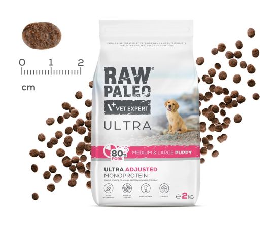 RAW PALEO Ultra Pork Medium & Large Puppy - dry dog food - 2kg