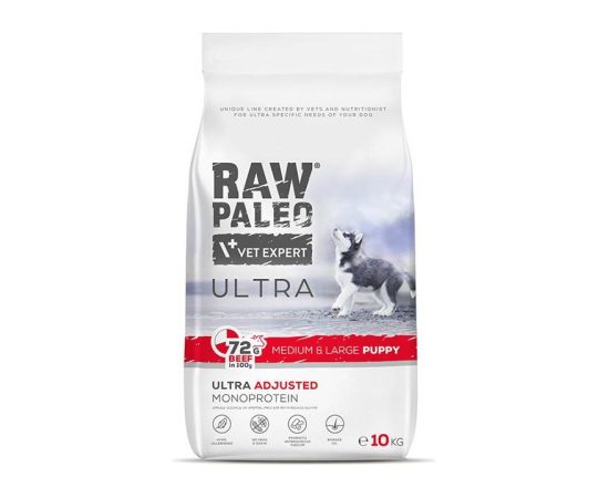 RAW PALEO Ultra Medium&Large Puppy Beef - dry food for puppies - 10 kg