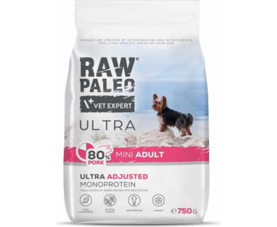 RAW PALEO Ultra Pork Mini Adult - dry dog food - 750g