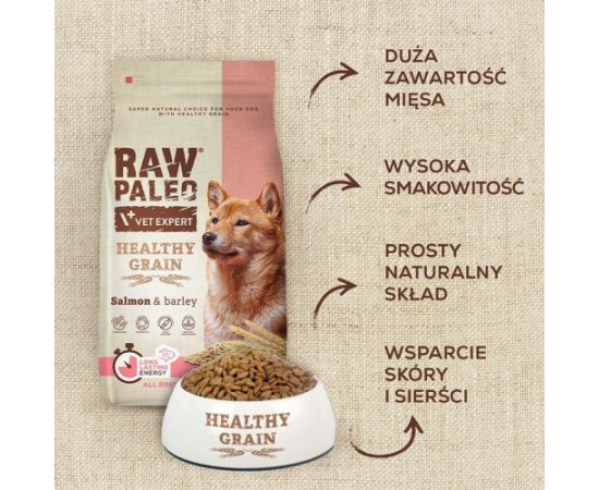 VetExpert Raw Paleo Healthy Grain Salmon&Barley Adult - Karma sucha dla psów - 2kg