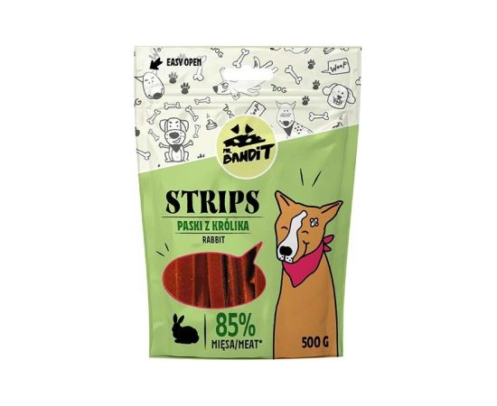 MR. BANDIT STRIPS Rabbit Strips - dog treat - 500 g