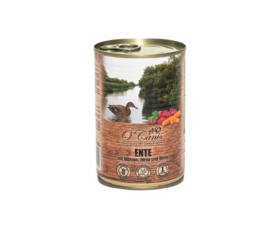 O'CANIS canned dog food- wet food- duck, millet and carrots - 400 g