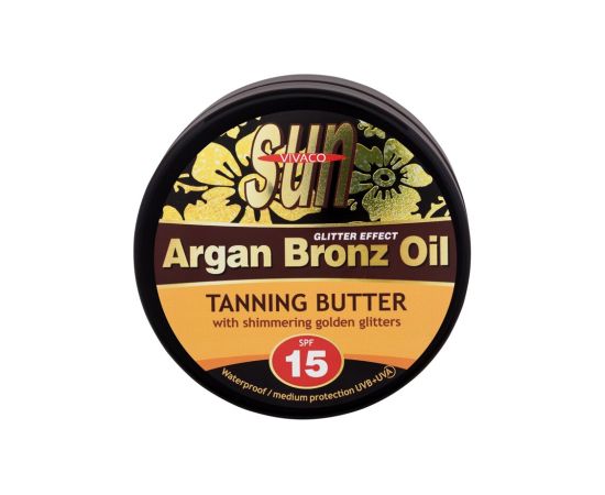 Sun / Argan Bronz Oil Glitter Effect Tanning Butter 200ml SPF15 U / Sun Body Lotion