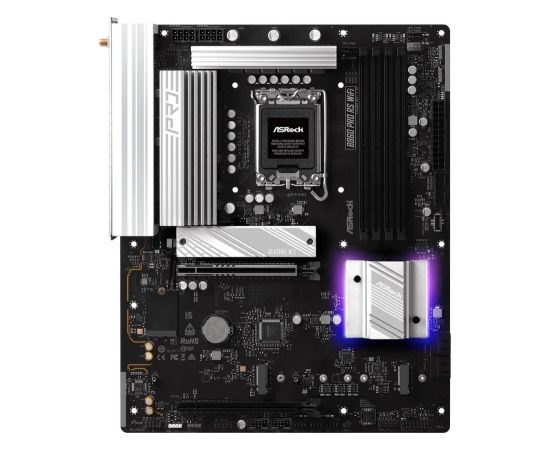 Mainboard ASROCK Memory DDR5 Memory slots 4 1xPCI-Express 4.0 16x 1xPCI-Express 5.0 16x 1xM.2 1xHDMI 1xDisplayPort 1xAudio-In 1xAudio-Out 1xMicrophone 2xUSB 2.0 6xUSB 3.2 1xUSB-C 1xRJ45 B860PRORSWIFI