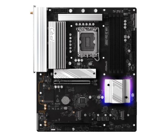 Mainboard ASROCK Memory DDR5 Memory slots 4 1xPCI-Express 4.0 16x 1xPCI-Express 5.0 16x 1xM.2 1xHDMI 1xDisplayPort 1xAudio-In 1xAudio-Out 1xMicrophone 2xUSB 2.0 6xUSB 3.2 1xUSB-C 1xRJ45 B860PRORSWIFI