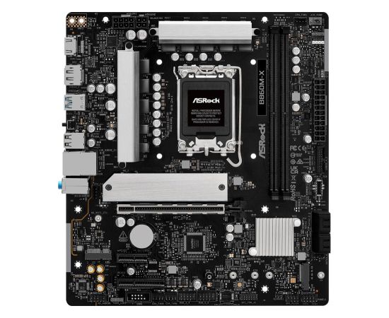 Mainboard ASROCK Intel B860 Express LGA1851 Micro-ATX Memory DDR5 Memory slots 2 1xPCI-Express 4.0 1x 1xPCI-Express 4.0 4x	 1xPCI-Express 4.0 16x 1xM.2 1xHDMI 1xDisplayPort 1xAudio-In 1xAudio-Out 1xMicrophone 2xUSB 2.0 3xUSB 3.2 1xUSB-C 1xRJ45 B860M-X