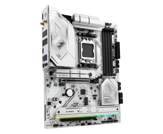 Mainboard ASROCK AMD B850 SAM5 ATX Memory DDR5 Memory slots 4 1xPCI-Express 4.0 16x 1xPCI-Express 5.0 16x 1xM.2 1xHDMI 1xAudio-In 1xAudio-Out 4xUSB 2.0 5xUSB 3.2 2xUSB-C 1xOptical S/PDIF 1xRJ45 B850STEELLEGENDWIFI