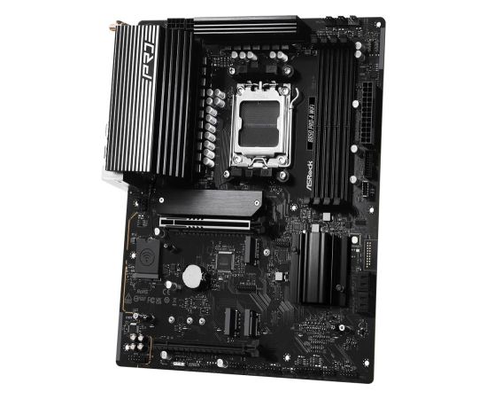 Mainboard ASROCK AMD B850 SAM5 ATX Memory DDR5 Memory slots 4 1xPCI-Express 4.0 16x 1xPCI-Express 5.0 16x 1xM.2 1xHDMI 1xAudio-In 1xAudio-Out 1xMicrophone 6xUSB 2.0 4xUSB 3.2 1xUSB-C 1xRJ45 B850PRO-AWIFI