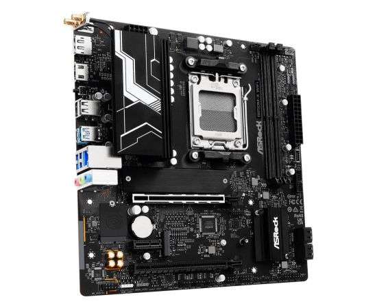 Mainboard ASROCK AMD B850 SAM5 Micro-ATX Memory DDR5 Memory slots 2 1xPCI-Express 4.0 1x 2xPCI-Express 4.0 16x 1xM.2 1xHDMI 1xDisplayPort 1xAudio-In 1xAudio-Out 1xMicrophone 2xUSB 2.0 3xUSB 3.2 1xUSB-C 1xRJ45 B850M-XWIFI