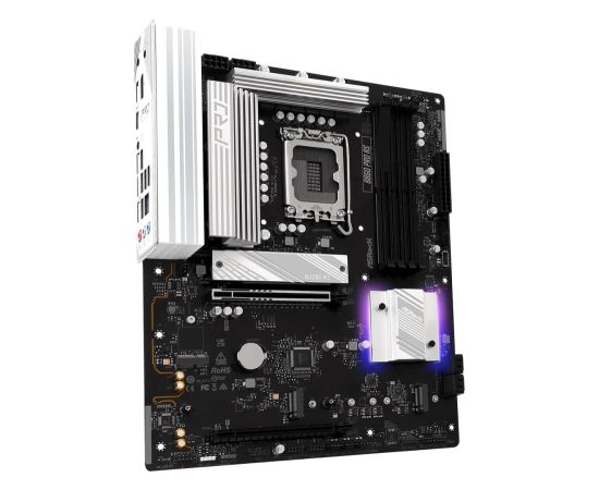 Mainboard ASROCK Intel B860 Express LGA1851 ATX Memory DDR5 Memory slots 4 1xPCI-Express 4.0 16x 1xPCI-Express 5.0 16x 1xM.2 1xHDMI 1xDisplayPort 1xAudio-In 1xAudio-Out 1xMicrophone 2xUSB 2.0 6xUSB 3.2 1xUSB-C 1xRJ45 B860PRORS