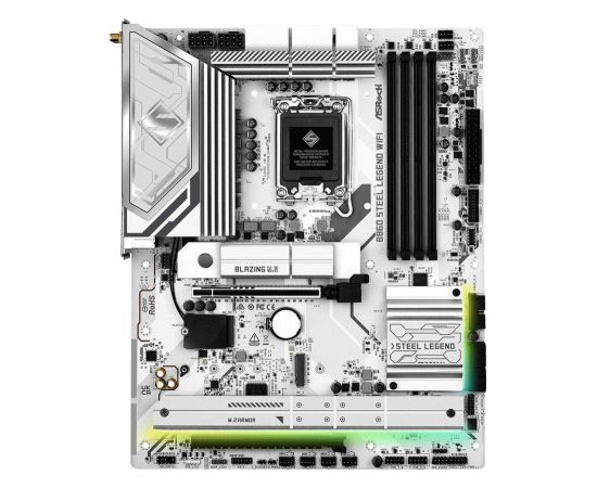 Mainboard ASROCK Intel B860 Express LGA1851 ATX Memory DDR5 Memory slots 4 1xPCI-Express 4.0 16x 1xPCI-Express 5.0 16x 1xM.2 1xHDMI 1xDisplayPort 1xAudio-Out 1xMicrophone 3xUSB 2.0 6xUSB 3.2 1xUSB-C w/Thunderbolt 1xOptical S/PDIF 1xRJ45 B860STEELLEGENDWIF