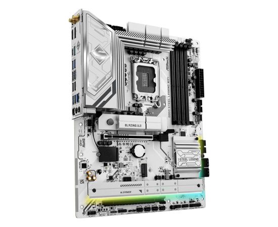 Mainboard ASROCK Intel B860 Express LGA1851 ATX Memory DDR5 Memory slots 4 1xPCI-Express 4.0 16x 1xPCI-Express 5.0 16x 1xM.2 1xHDMI 1xDisplayPort 1xAudio-Out 1xMicrophone 3xUSB 2.0 6xUSB 3.2 1xUSB-C w/Thunderbolt 1xOptical S/PDIF 1xRJ45 B860STEELLEGENDWIF