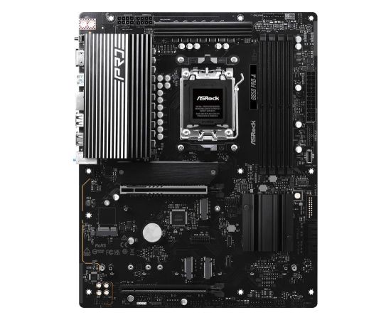 Mainboard ASROCK AMD B850 SAM5 ATX Memory DDR5 Memory slots 4 1xPCI-Express 4.0 16x 1xPCI-Express 5.0 16x 1xM.2 1xHDMI 1xAudio-In 1xAudio-Out 1xMicrophone 6xUSB 2.0 4xUSB 3.2 2xUSB-C 1xRJ45 B850PRO-A