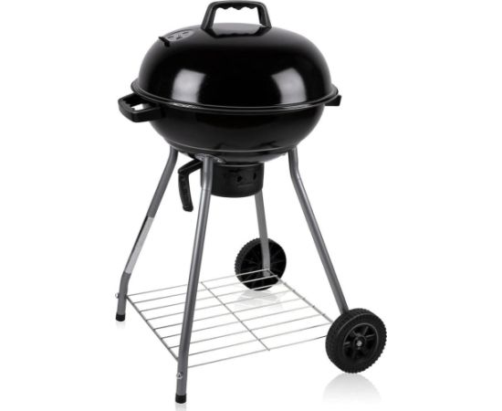 BBQ GRILL OGRODOWY KULISTY REX STALOWY 46CM Z POPIELNIKIEM