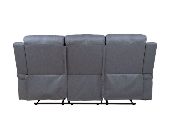 Recliner sofa REX 3-seater with manual mechanism, dark grey