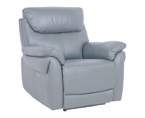 Recliner armchair BOWEN with electric mechanism, beige genuine leather