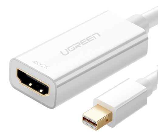 Ugreen FHD (1080p) HDMI (female) - Mini DisplayPort (male - Thunderbolt 2.0) adapter cable white (MD112 10460)