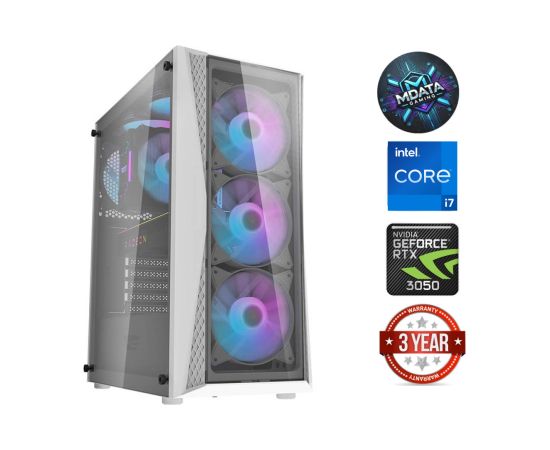 MDD i7-12700KF 16GB 1TB SSD 1TB HDD RTX 3050 NOOS White